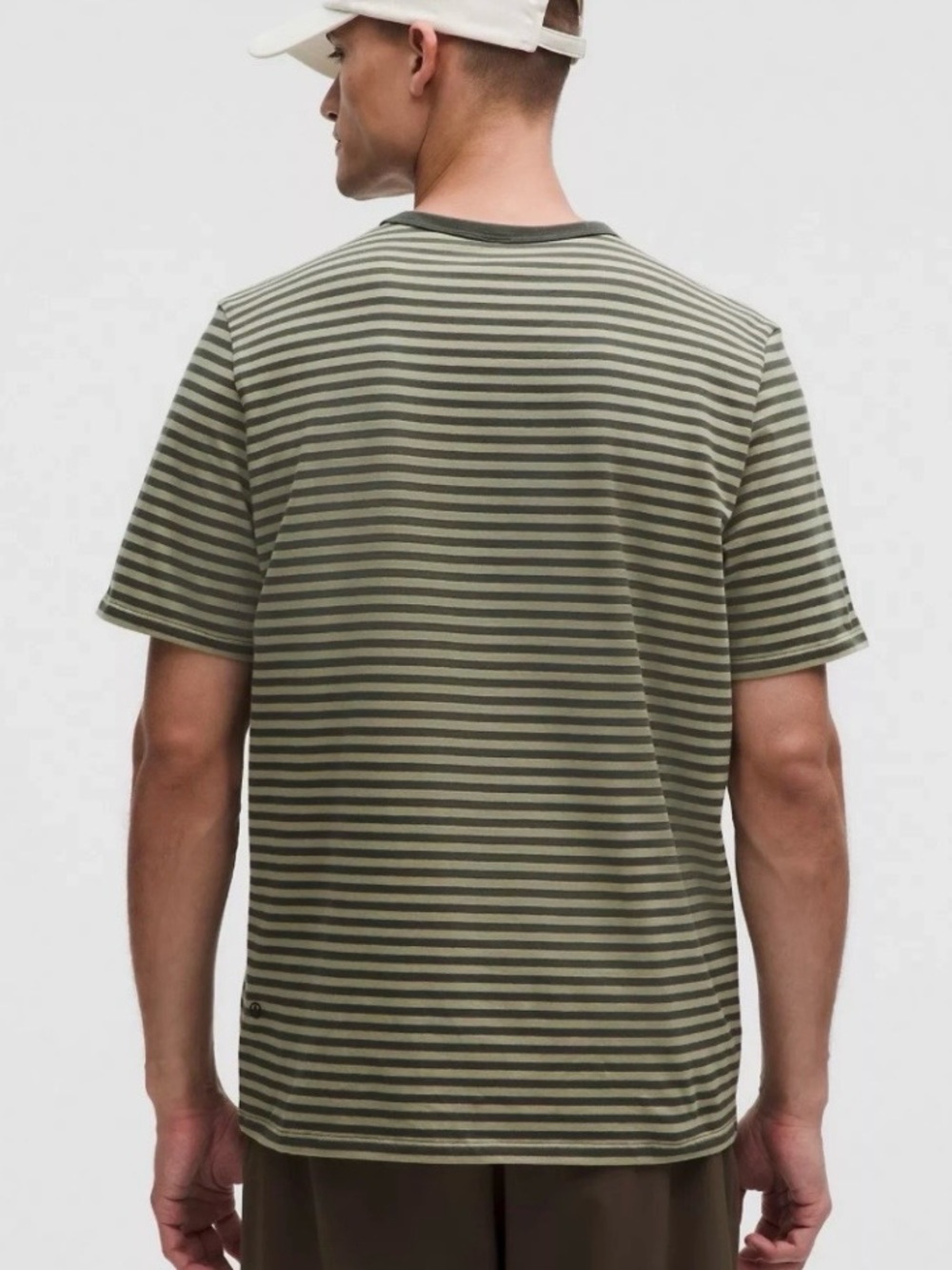 Lululemon Gator Green Striped T Shirt Medium